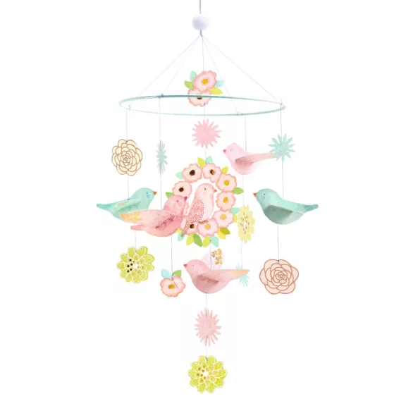 Szélmobil föggődísz: Tavaszi madárkák (Spring Birds) Djeco