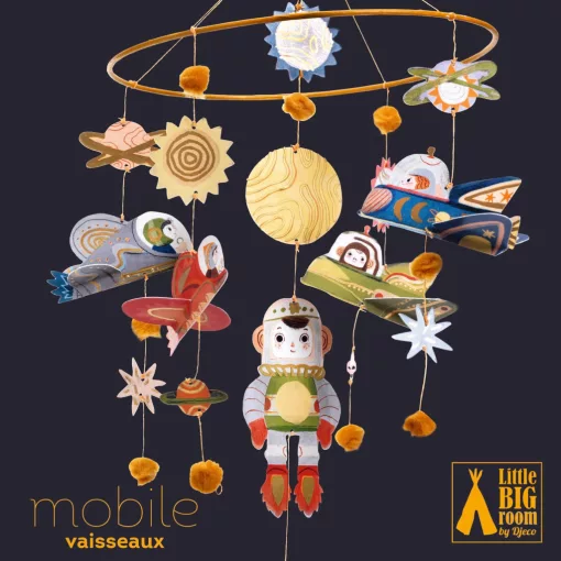 Szélmobil föggődísz: Űrutazás (Spaceships) Djeco
