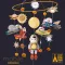 Szélmobil föggődísz: Űrutazás (Spaceships) Djeco