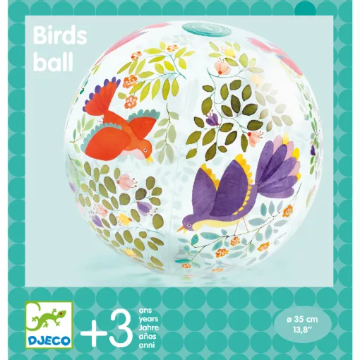 Felfújható labda: Madárkák ∅ 35 cm (Birds ball) Djeco