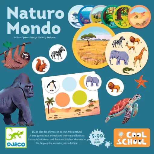 Képes lottó: Állatok és élőhelyeik (Naturo Mondo) Djeco