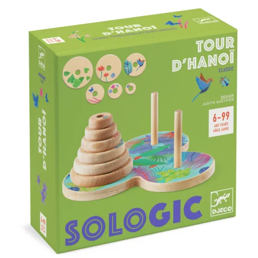 Logikai játék: Toronyépítő (Tour d'Hanoï) Djeco