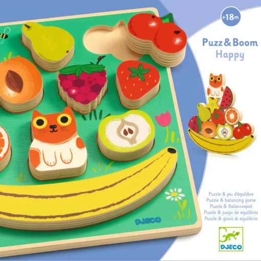 Formaillesztő és egyensúlyépítő: Vidám játék (Puzz and Boom Happy) Djeco