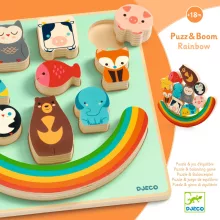 Formaillesztő és egyensúlyépítő: Szivárvány (Puzz and Boom Rainbow) Djeco