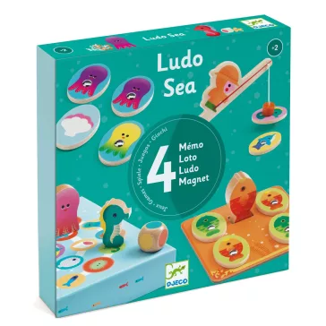 Társasjáték: Tengerben (Ludo Sea: 4 games) Djeco