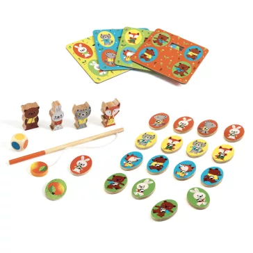 Társasjáték: Négy pajti (Ludo Wood) Djeco