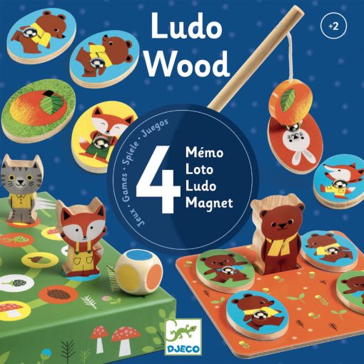 Társasjáték: Négy pajti (Ludo Wood) Djeco
