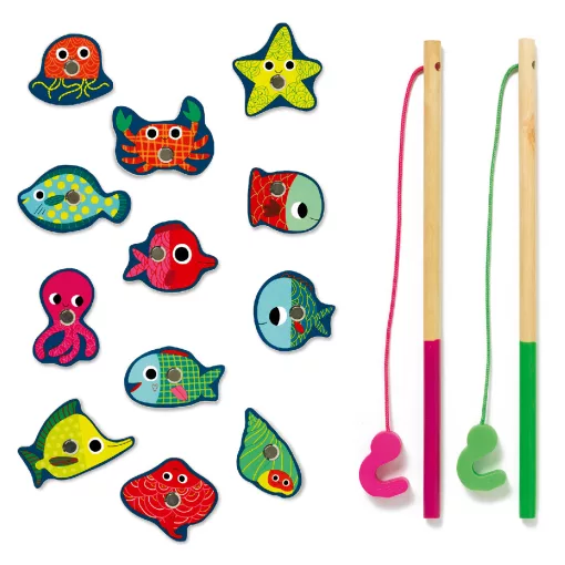 Horgász játék: Színes horgászat (Coloured fishing) Djeco