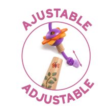 Ugrálókötél fa fogantyúval: katicás virágszál (Florita)