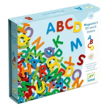 Mágneses betűkészlet: Színes nagybetűk (3 small letters) Djeco