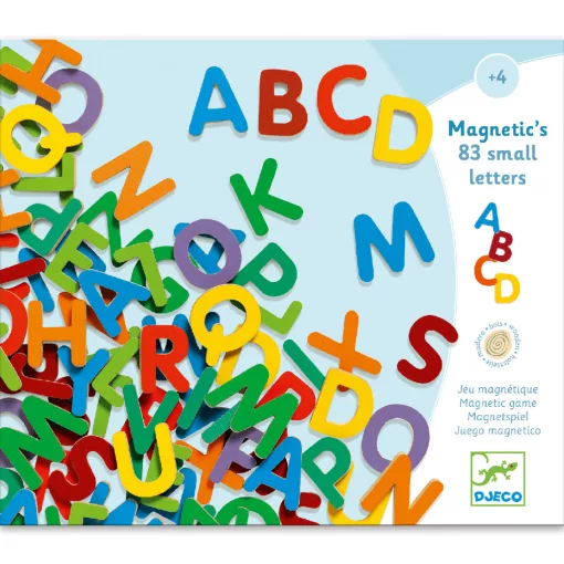 Mágneses betűkészlet: Színes nagybetűk (3 small letters) Djeco