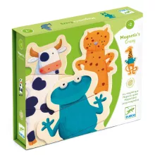Mágneses képkirakó: Vicces állatok (Crazy animals) Djeco