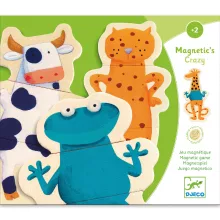 Mágneses képkirakó: Vicces állatok (Crazy animals) Djeco