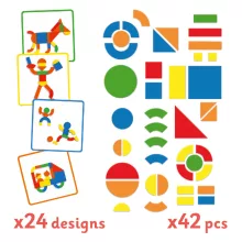 Mágneses képkirakó: Geometriai formák (Geoform) Djeco