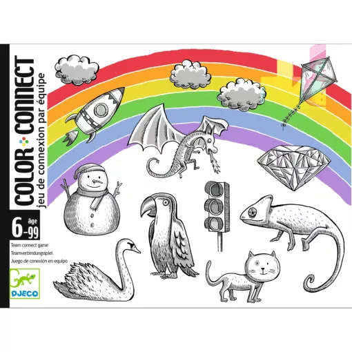 Kártyajáték: Színes kapcsolatok (Color Connect) Djeco