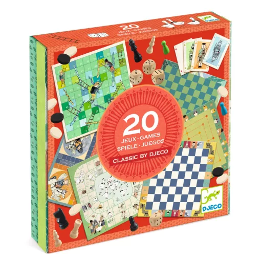 Társasjáték klasszikus: Társasjáték készlet 6+, 20 játék (Classic box 6+) Djeco