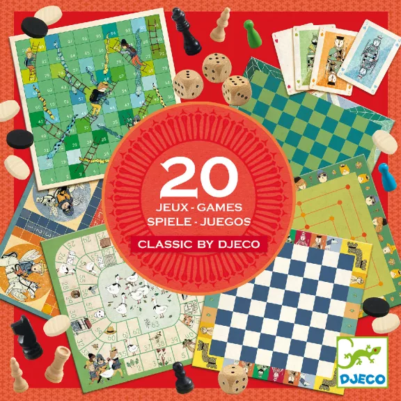 Társasjáték klasszikus: Társasjáték készlet 6+, 20 játék (Classic box 6+) Djeco