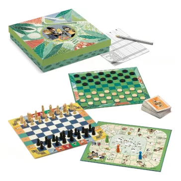   Társasjáték klasszikus: Társasjáték készlet 6+, 20 játék (Classic box 6+) Djeco
