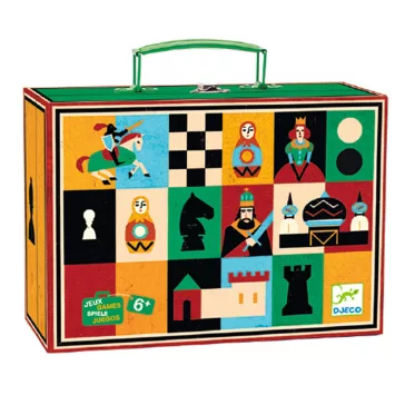   Társasjáték klasszikus: Sakk, Kínai sakk és Dáma (Chess+Checkers) Djeco