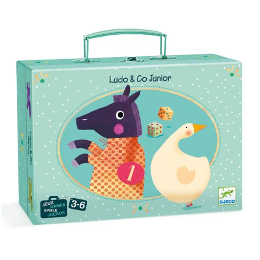 Társasjáték klasszikus: Társasjáték készlet, 2 játék, 3-6 év (Ludo and Co. Junior) Djeco