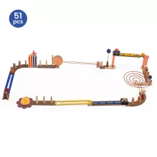 Építőjáték:  51 db-os forgalmas fa építőjáték (Zig and Go Junior – Racer) Djeco