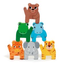 Húzható- és építőjáték: Dzsungelvonat, 6 vagon + 11 állat (Trainimo Jungle) Djeco