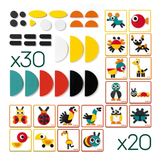 Képkirakó: Geometrikus állatképek (Ze Geoanimo) Djeco
