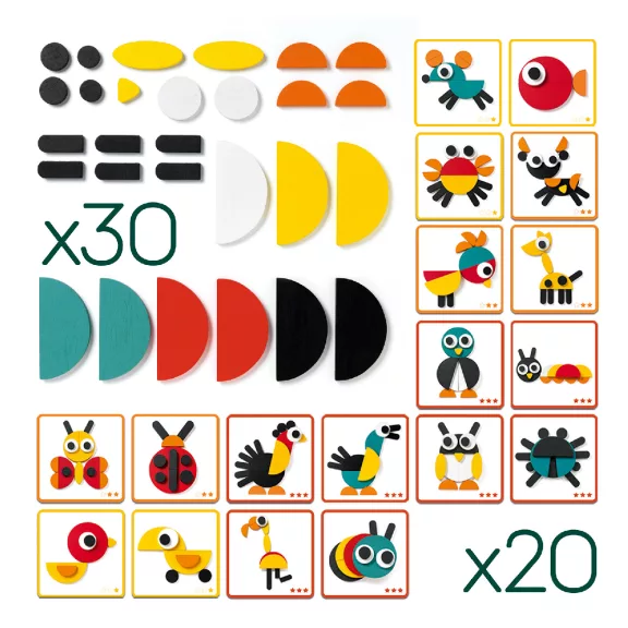 Képkirakó: Geometrikus állatképek (Ze Geoanimo) Djeco