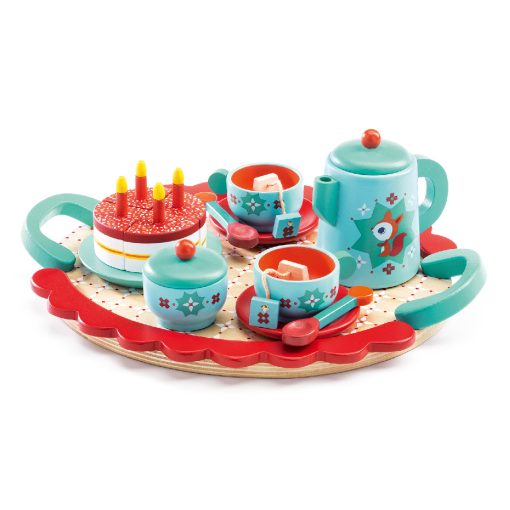 Szerepjáték: rókamotívumos teáskészlet fából (Fox's party) Djeco