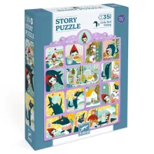 Mese puzzle: Piroska és a farkas, 35 db-os (Little Red Riding Hood) Djeco