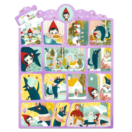 Mese puzzle: Piroska és a farkas, 35 db-os (Little Red Riding Hood) Djeco