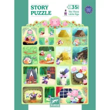 Mese puzzle: A három kismalac, 35 db-os (The Three Little Pigs) Djeco