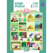 Mese puzzle: A három kismalac, 35 db-os (The Three Little Pigs) Djeco