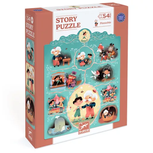 Mese puzzle: Pinokkió, 54 db-os (Pinocchio) Djeco