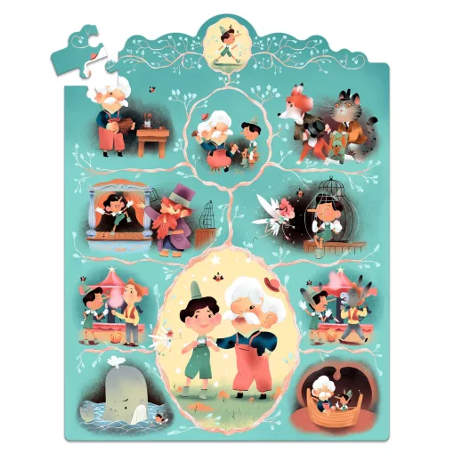 Mese puzzle: Pinokkió, 54 db-os (Pinocchio) Djeco