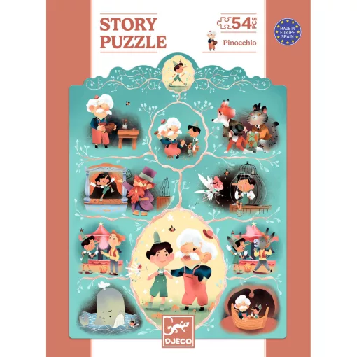 Mese puzzle: Pinokkió, 54 db-os (Pinocchio) Djeco