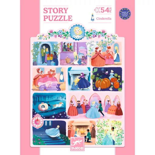 Mese puzzle: Hamupipőke, 54 db-os (Cinderella) Djeco