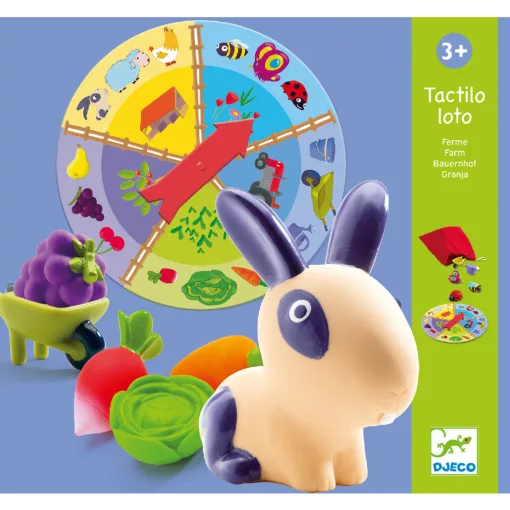 Társasjáték: Forma kitapintó képes lottó (Tactilo lotto: farm) Djeco