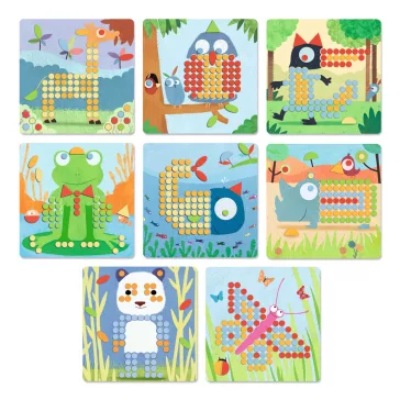 Pötyi mozaik: Vadállatok (Mosaico Rigolo) Djeco