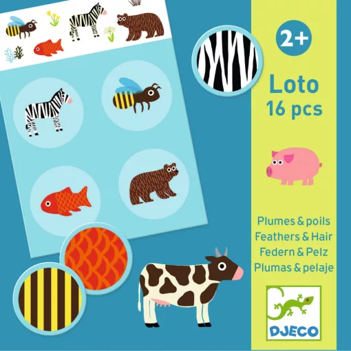 Társasjáték: Tollas és szőrös (Loto Feathers and Fur) Djeco