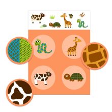 Társasjáték: Tollas és szőrös (Loto Feathers and Fur) Djeco