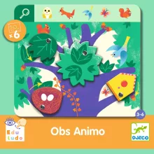 Fejlesztő játék, megfigyelés: Keress és pörgess, Állatok (Eduludo Obs Animo) Djeco