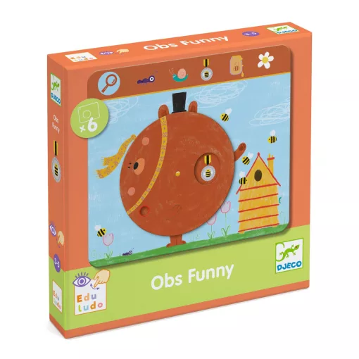 Fejlesztő játék (megfigyelés) Keress és pörgess: Tréfás (Eduludo Obs Funny) Djeco