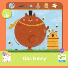 Fejlesztő játék (megfigyelés) Keress és pörgess: Tréfás (Eduludo Obs Funny) Djeco
