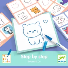 Rajzolás lépésről lépésre: Állatkölykök (Eduludo Step by step Babies and Co) Djeco