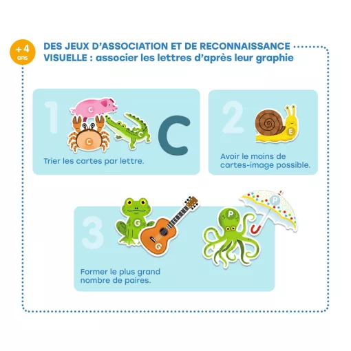 Fejlesztő játék: Csak Francia nyelvre (Grand coffret Lettres) Djeco