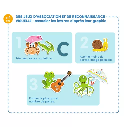 Fejlesztő játék: Csak Francia nyelvre (Grand coffret Lettres) Djeco