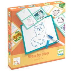   Rajzolás lépésről lépésre: Mintázat (Eduludo Step by Step Lama and Co) Djeco