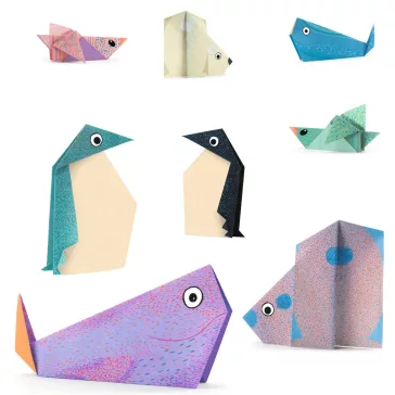 Origami: sarkkör állatai (Polar animals) Djeco