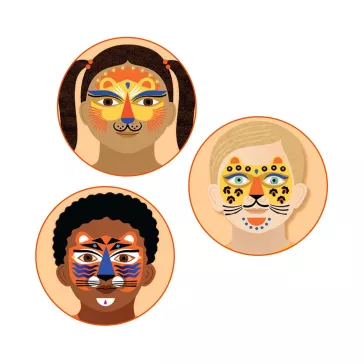 Arcfestés, díszítés: Nagymacskák (Panthera) Djeco